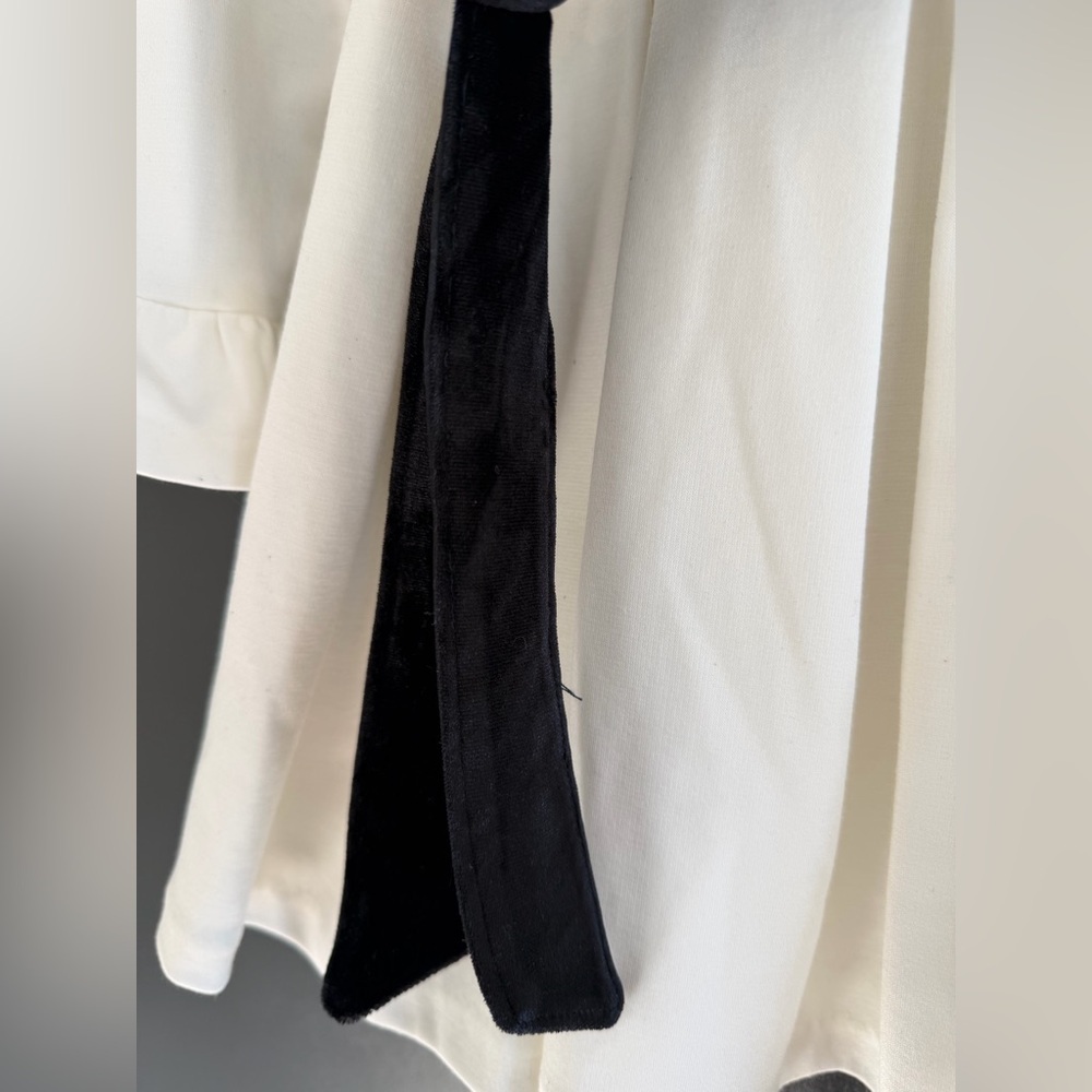 Polo Ralph Lauren | Cream Dress Velvet Belt | 3Y | Pleat skirt | Ruffle cuff - Picture 3 of 8